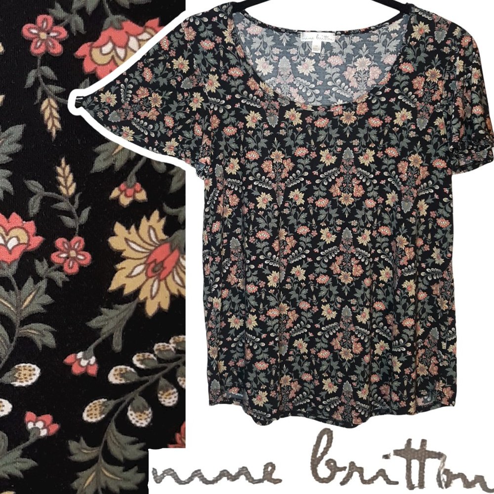 ⏰️Soft floral print flutter sleeve top